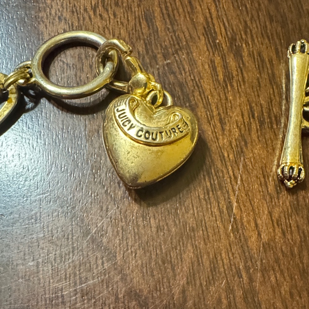 Juicy Couture Gold Heart Charm Necklace